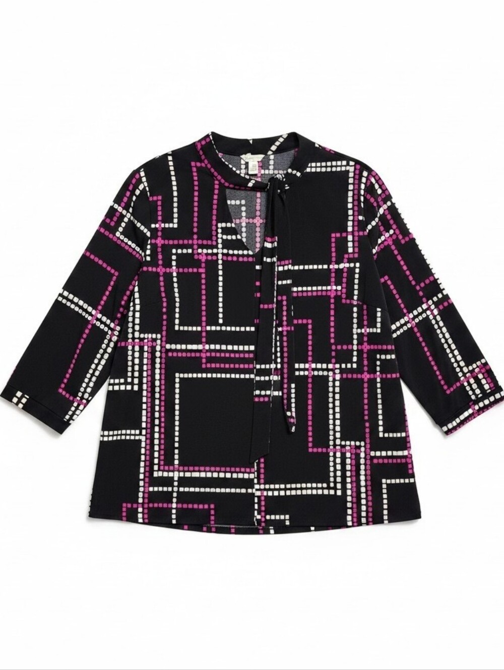 Cato Magenta & Black Blouse - Size Large